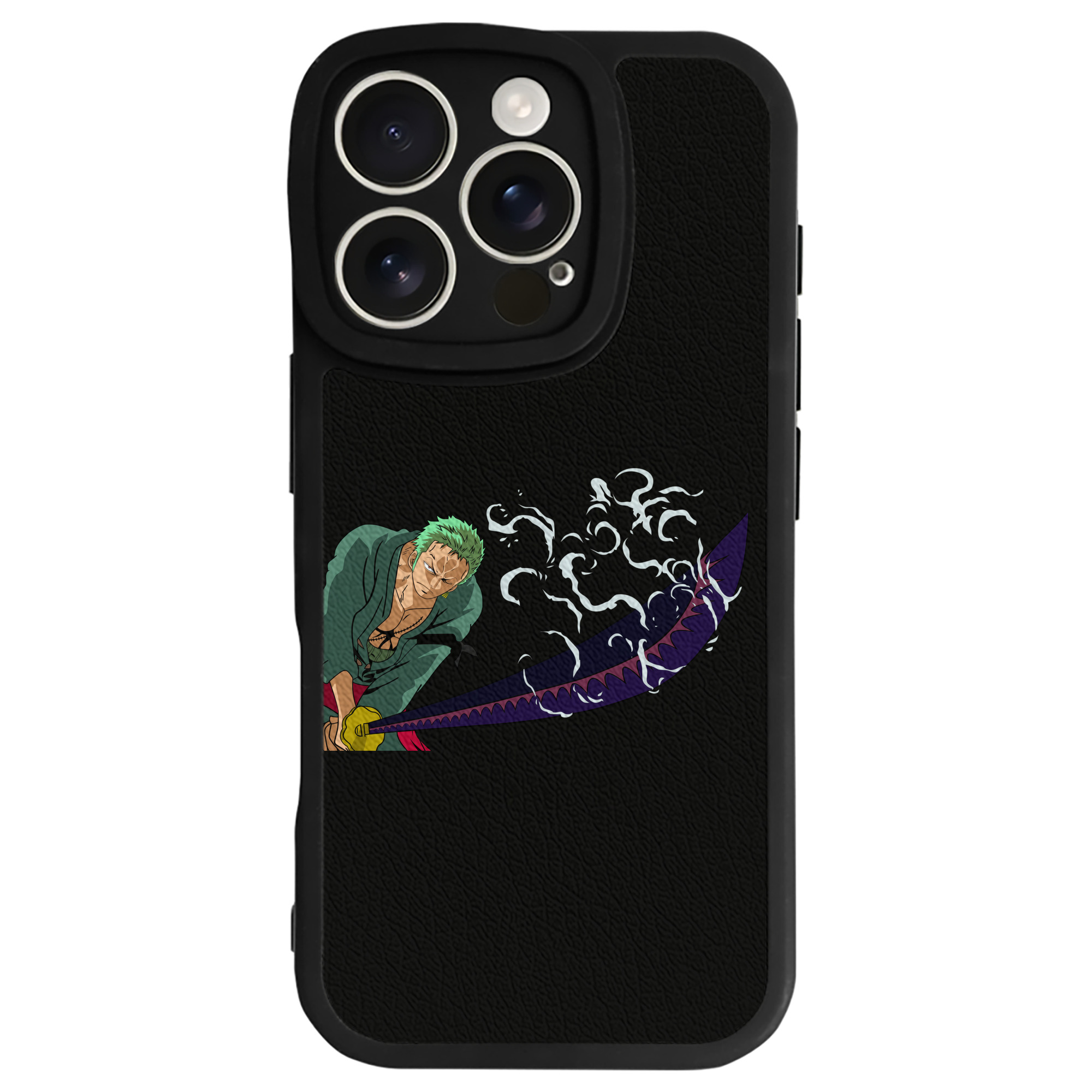 （画像用） ワンピース ロロノア・ゾロ ONE PIECE Roronoa Zoro 【iPhone 16シリーズ対応】シリコンスマホケース（レザー調） 材質：シリコン
